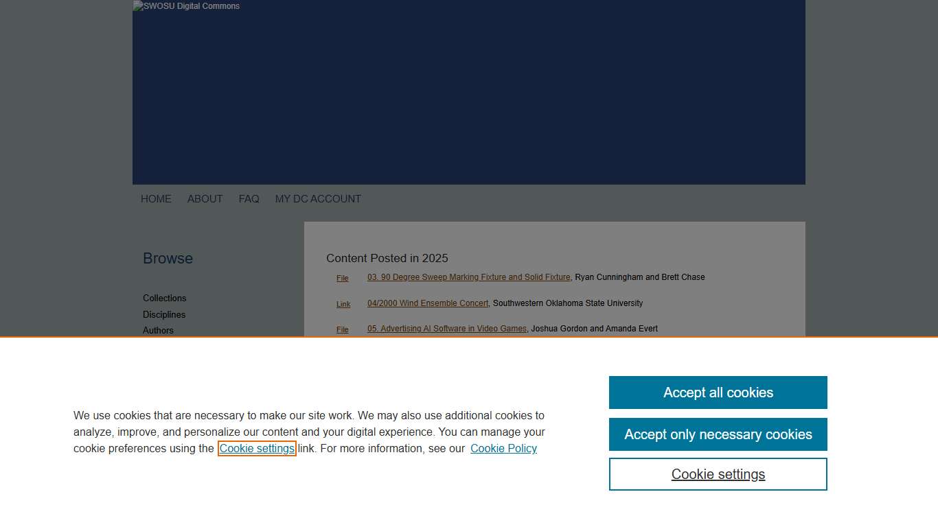 Content Posted in 2025 SWOSU Digital Commons